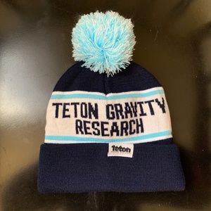 Teton Gravity Research Pom Beanie NEW Light Blue
